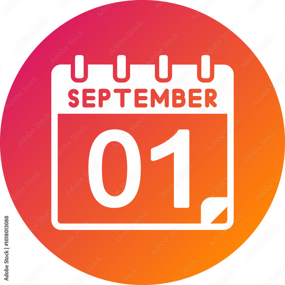 1 September Vector Icon Design 1 September Vector Icon Design