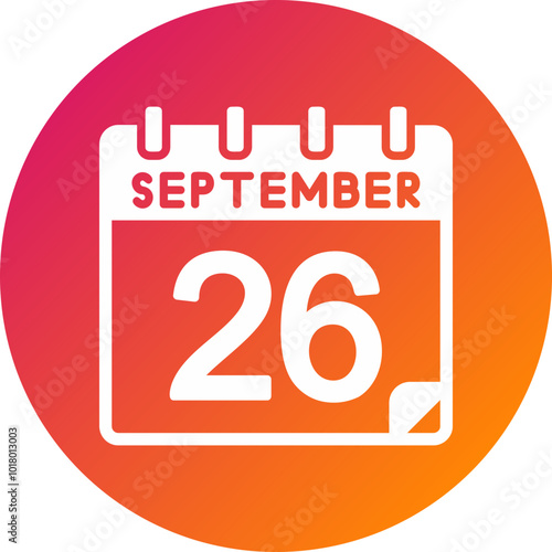 26 September Vector Icon Design