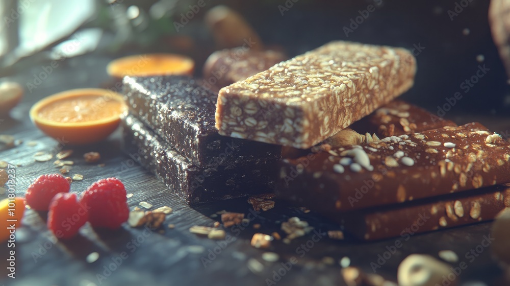 Energy bars: a nutritious snack for still life Energy bars: a nutritious snack for still life