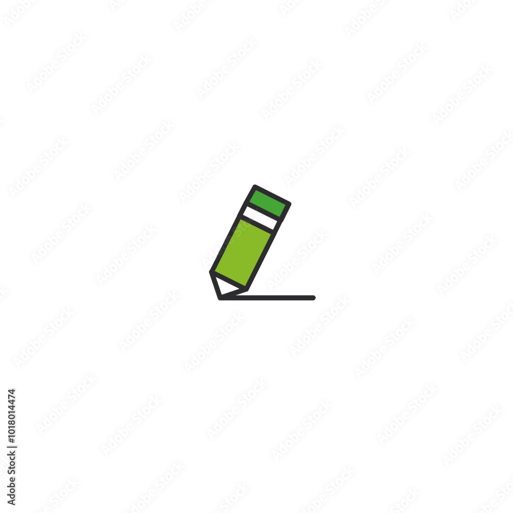 Pencil tool logo icon flat vector design Pencil tool logo icon flat vector design