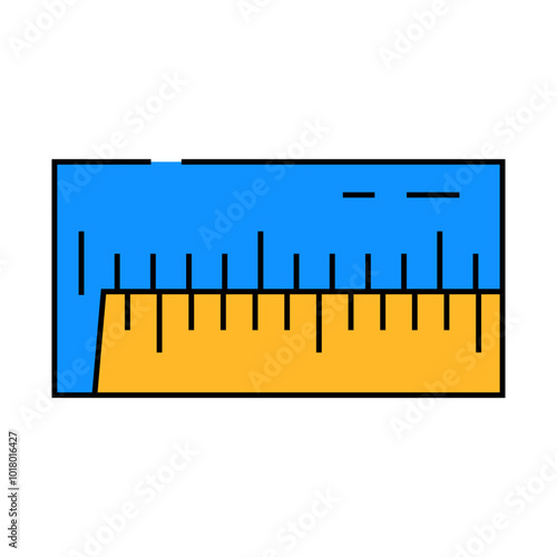 vernier gauge tool work line icon vector. vernier gauge tool work sign. isolated symbol illustration