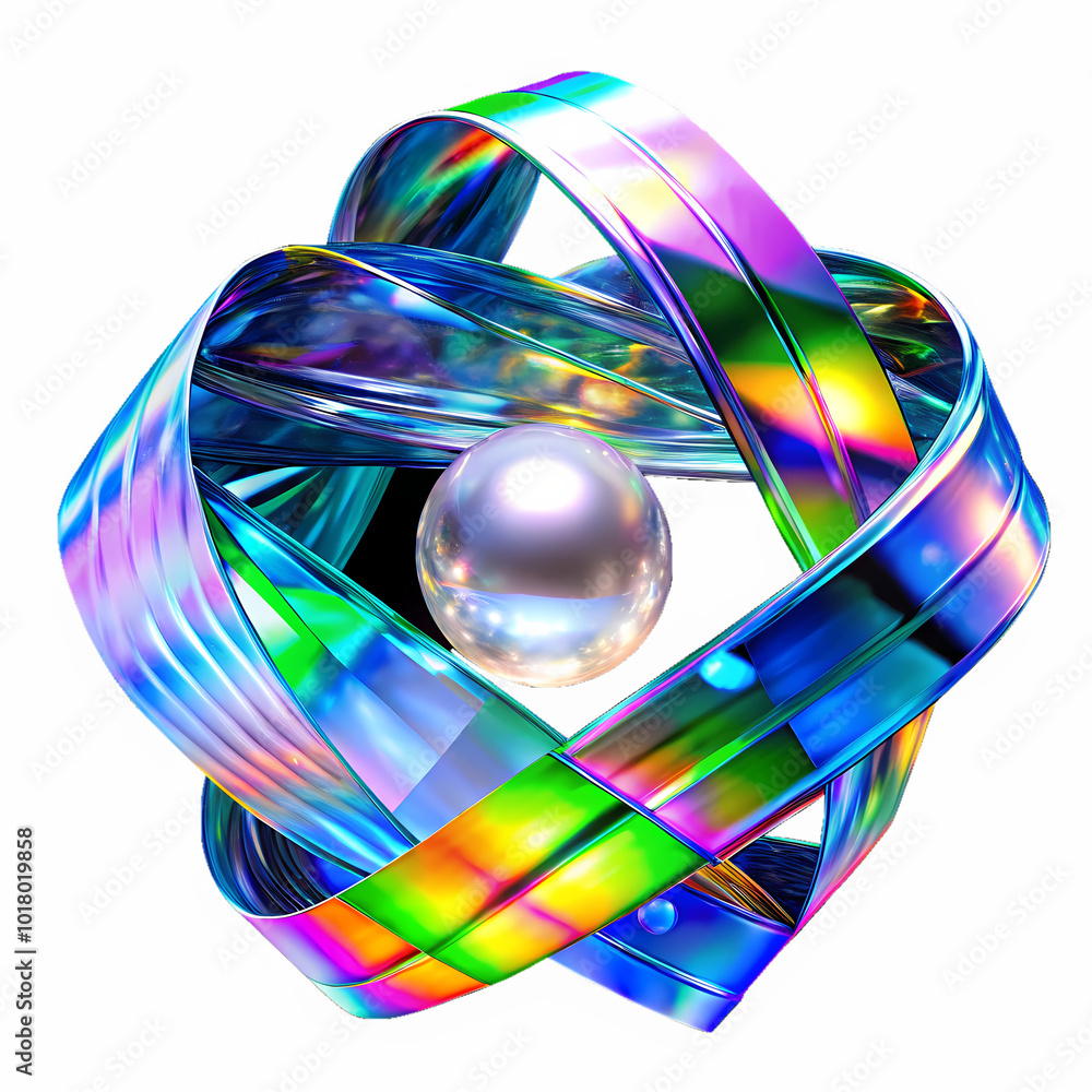 Vibrant Blush Ribbon Ethereal: Futuristic 3D Rendered Frame Isolated Vibrant Blush Ribbon Ethereal: Futuristic 3D Rendered Frame Isolated