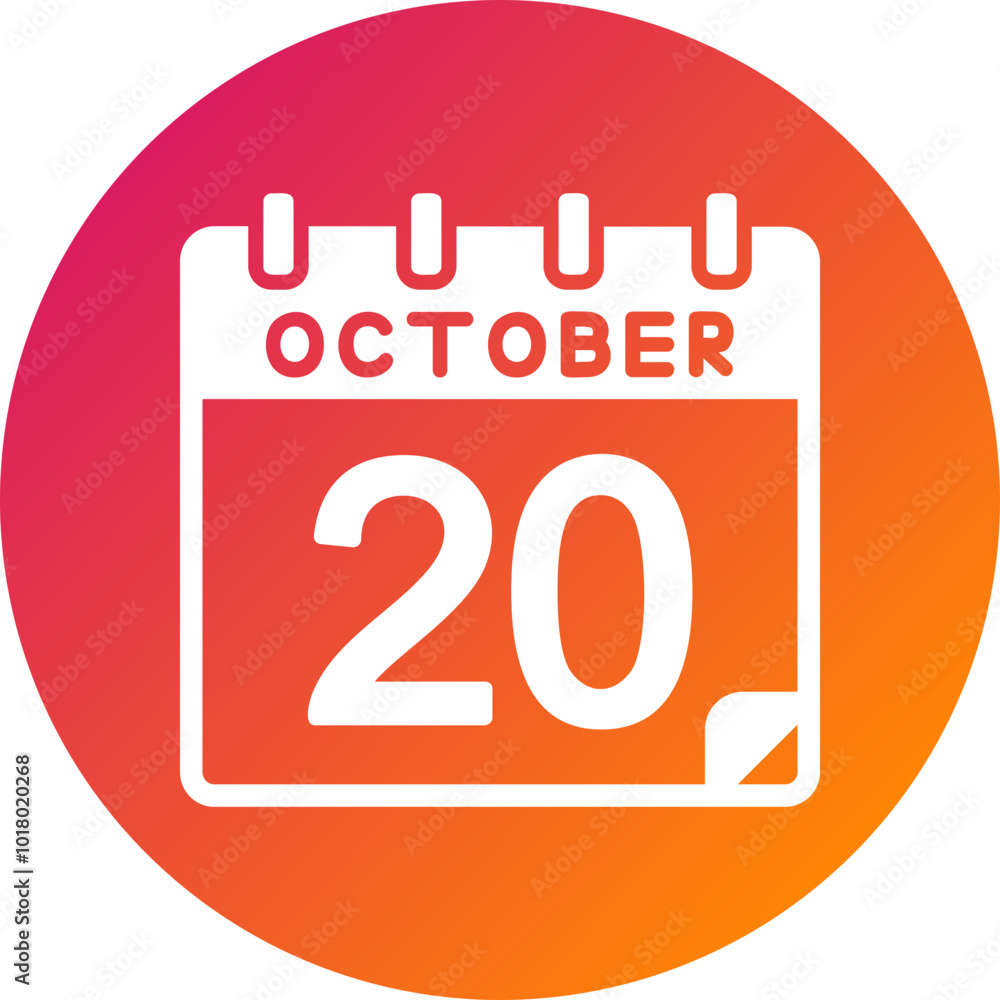 20 October Vector Icon Design 20 October Vector Icon Design