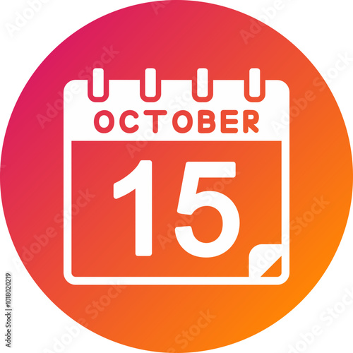 15 October Vector Icon Design