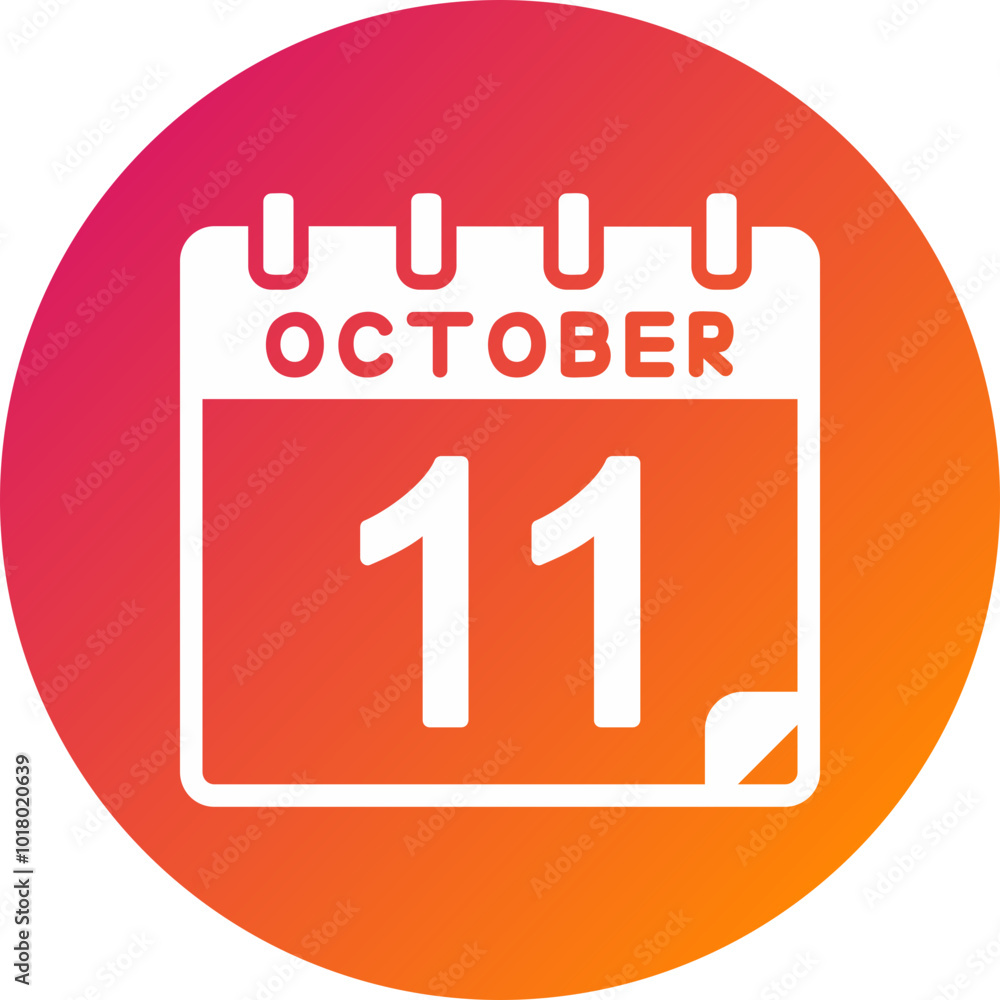 11 October Vector Icon Design 11 October Vector Icon Design
