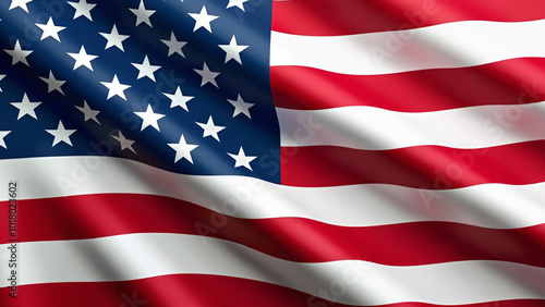 American Flag Waving: Patriotic Symbol for Political Campaigns, National Holidays, and Media Coverage