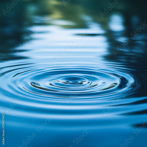 Water Ripples Abstract Blue Background