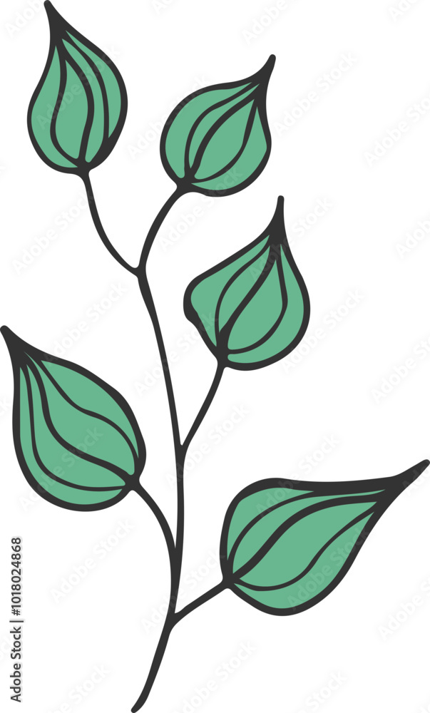 hand drawn abstract floral tree branch illustration hand drawn abstract floral tree branch illustration