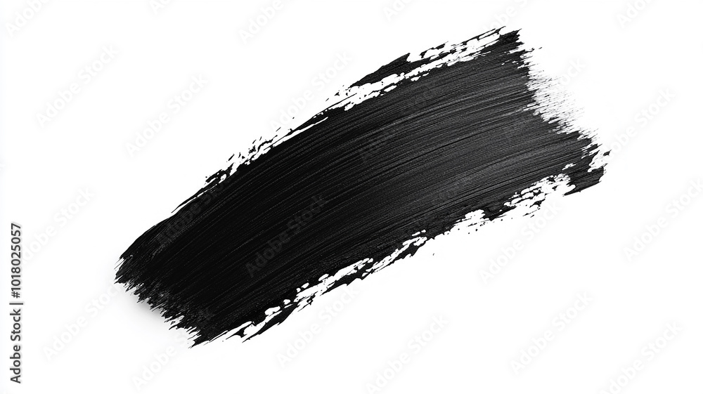 Black oil brush stroke paint isolated on a white background Black oil brush stroke paint isolated on a white background