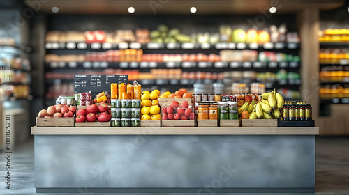 Fresh produce display in a modern grocery store setting.