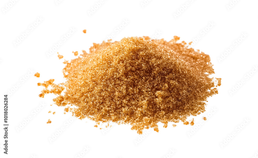 Pile of coconut palm sugar isolated on white Pile of coconut palm sugar isolated on white