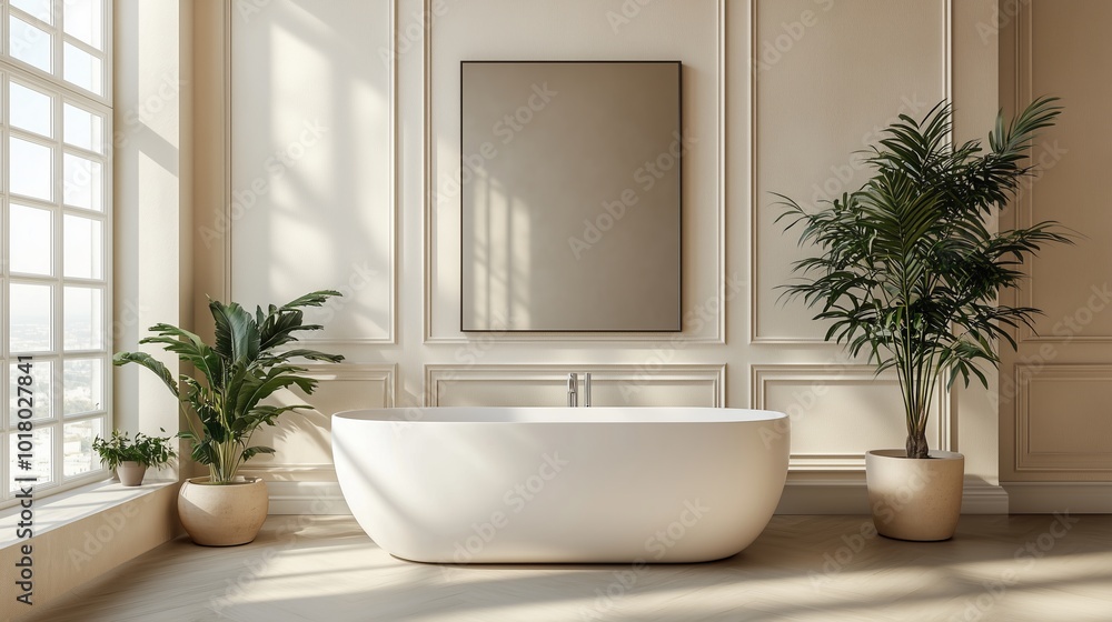 Fototapeta premium Minimalist bathroom design