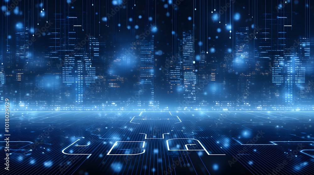 Cyber winter background, copy space for text
Cyber winter background, copy space for text