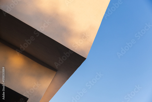 Wallpaper Mural Abstract minimal architecture background, white concrete ceiling Torontodigital.ca