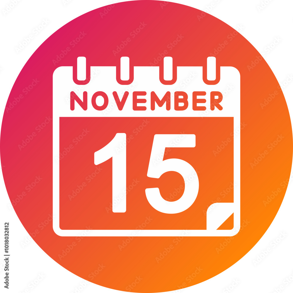 15 November Vector Icon Design 15 November Vector Icon Design