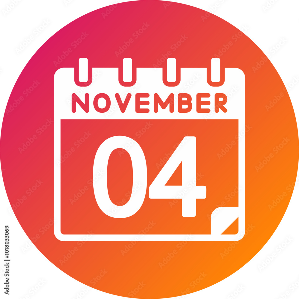 4 November Vector Icon Design 4 November Vector Icon Design
