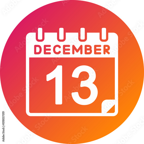 13 December Vector Icon Design