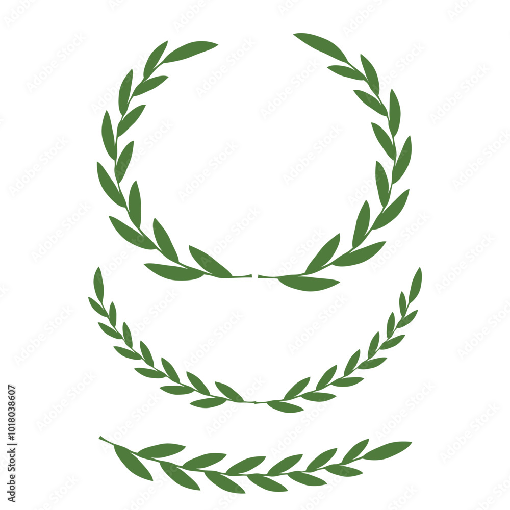 Set of wreaths and branches with leaves. Hand drawing laurel wreaths and branches collection. Laurels wreaths, swirls, twigs and flower ornaments. Herbs, flowers and plants elements. Design elements. Set of wreaths and branches with leaves. Hand drawing laurel wreaths and branches collection. Laurels wreaths, swirls, twigs and flower ornaments. Herbs, flowers and plants elements. Design elements.