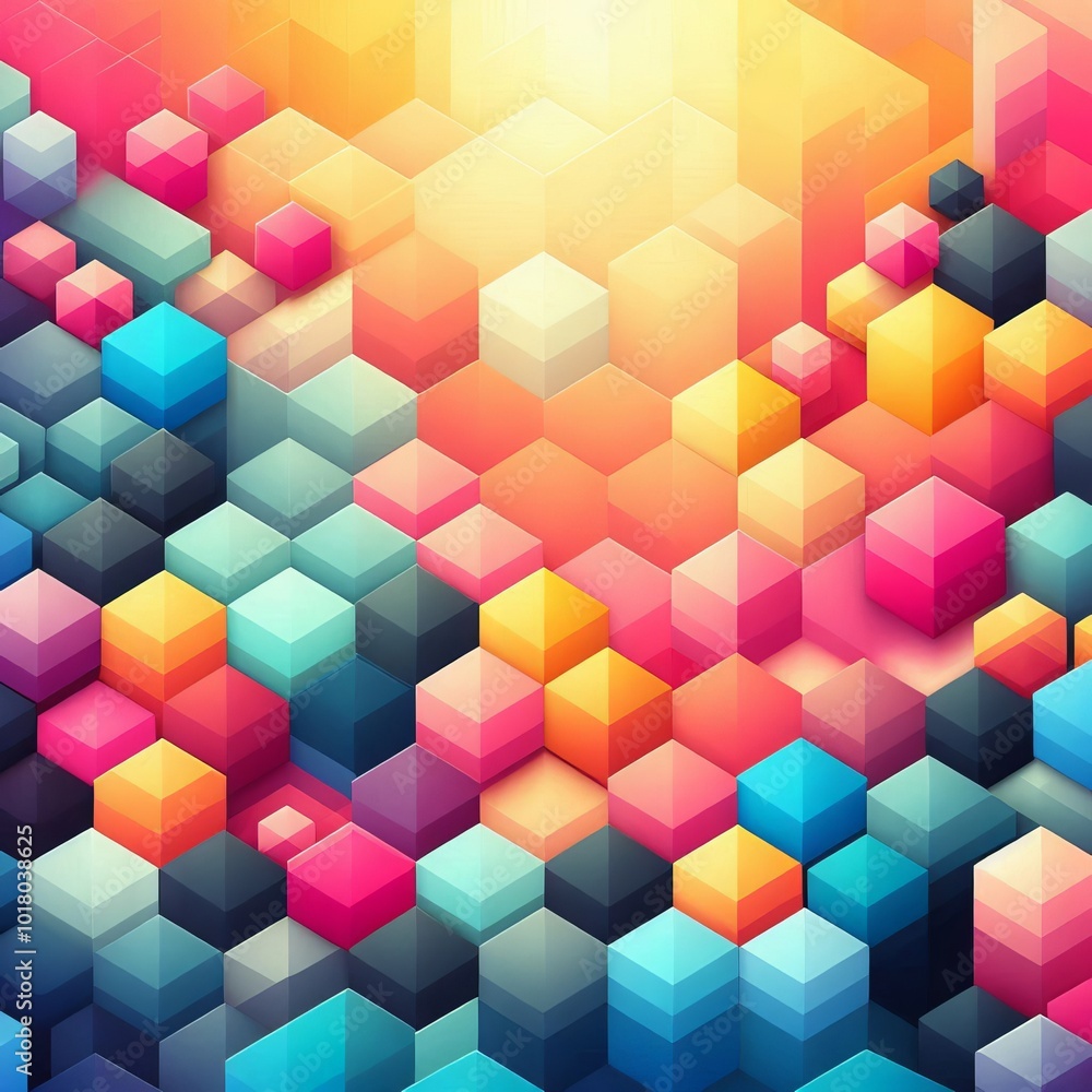 Obraz premium Colorful hexagonal background. Generated With Ai