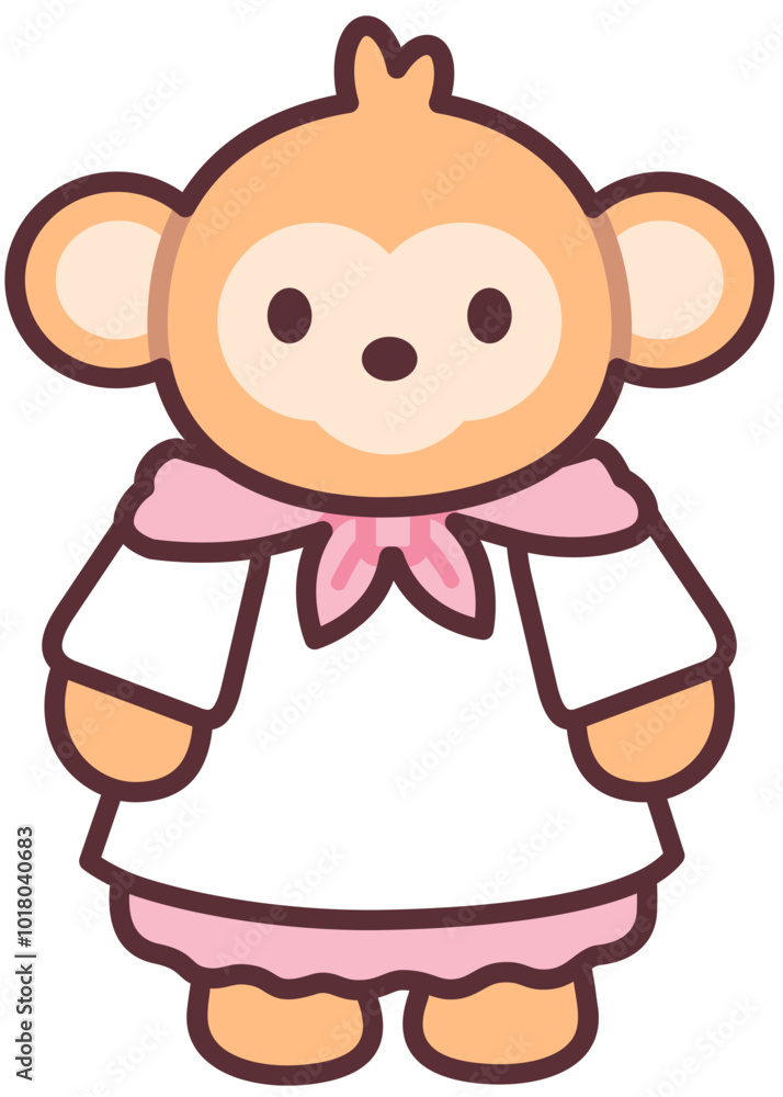 Monkey The Baker icon illustration for Bakery Shop Monkey The Baker icon illustration for Bakery Shop