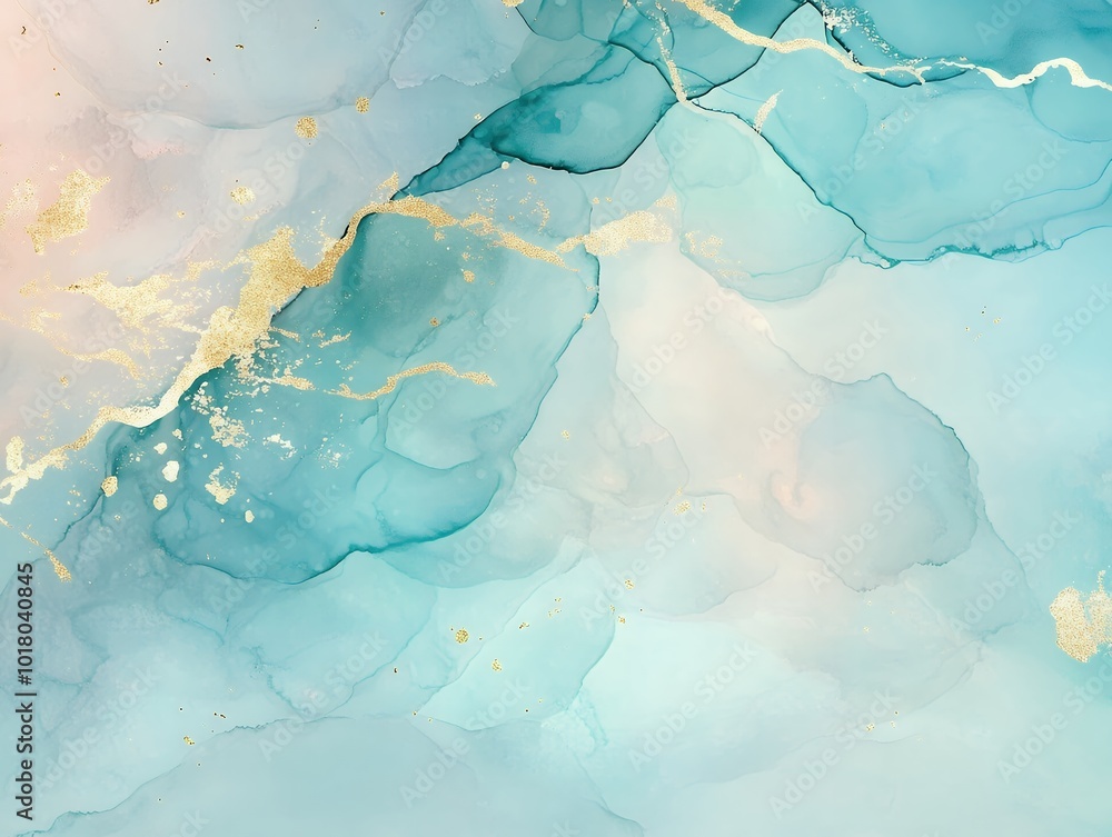 Abstract fluid art in shades of teal, blue, and peach with gold accents. Marble-like texture and organic shapes ideal for backgrounds and luxury wall art design Abstract fluid art in shades of teal, blue, and peach with gold accents. Marble-like texture and organic shapes ideal for backgrounds and luxury wall art design