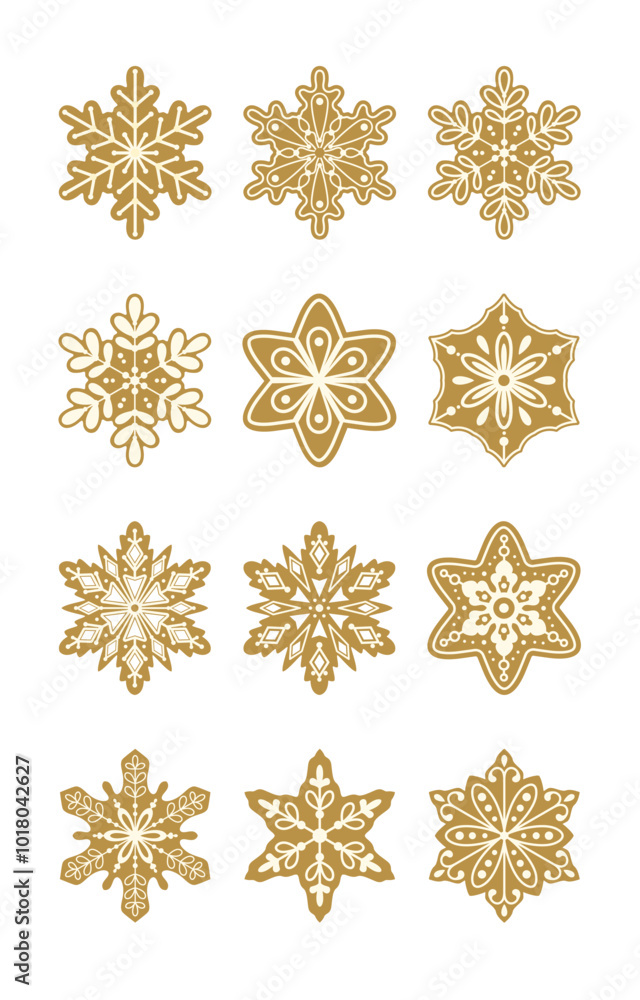 Festive gingerbreads with icing decoration. Christmas atmosphere elements vector illustration.
Festive gingerbreads with icing decoration. Christmas atmosphere elements vector illustration.