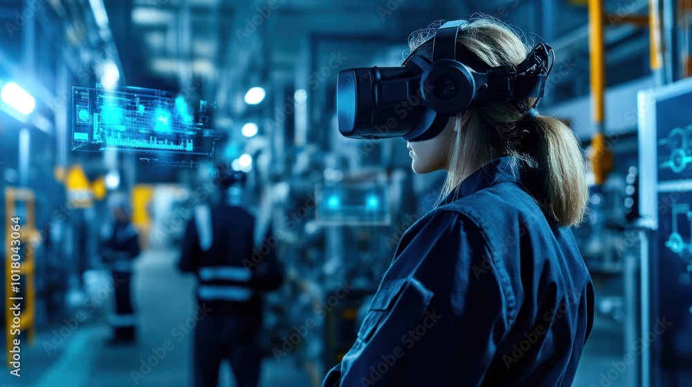 In a cutting-edge industrial research facility a team of scientists is using virtual reality and augmented reality to simulate and study complex processes in a highly controlled environment In a cutting-edge industrial research facility a team of scientists is using virtual reality and augmented reality to simulate and study complex processes in a highly controlled environment