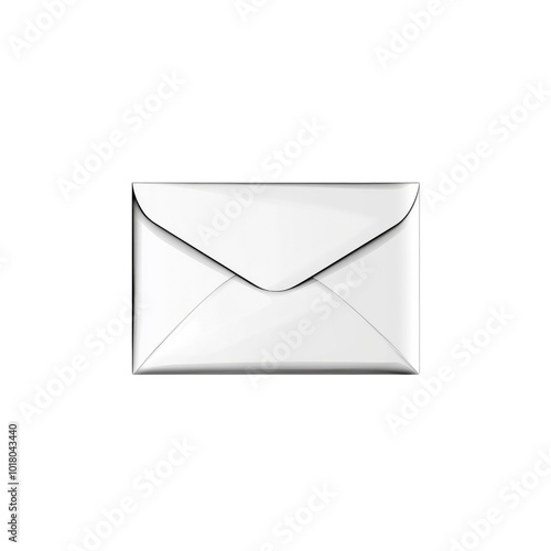 White Envelope Isolated on White Background