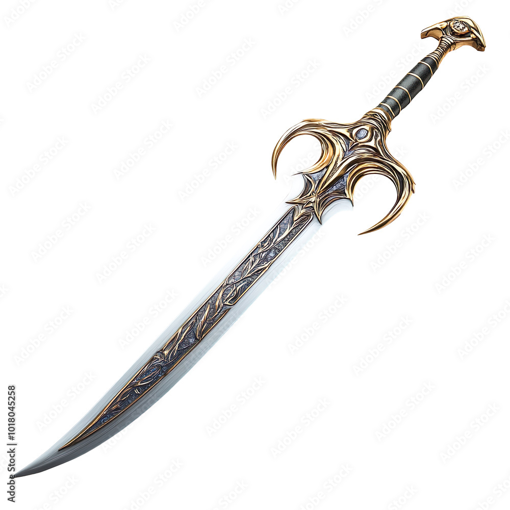 Obraz premium Fantasy sword isolated on transparent background