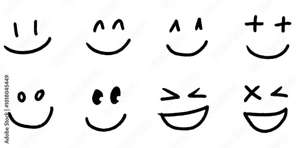 Doodle sketch style of Smile face icon vector illustration for concept design. Doodle sketch style of Smile face icon vector illustration for concept design.