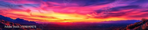 colorful Arizona desert sunset, 