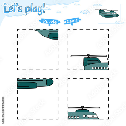Lets play puzzle game of combat helicopter