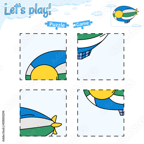 Lets play puzzle game with hot air balloon