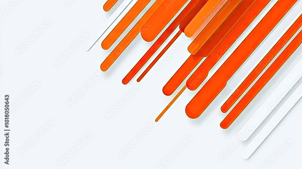 Modern flat vector illustration of an orange data chart, hovering in 3D perspective over a white and light gray background. Modern flat vector illustration of an orange data chart, hovering in 3D perspective over a white and light gray background.