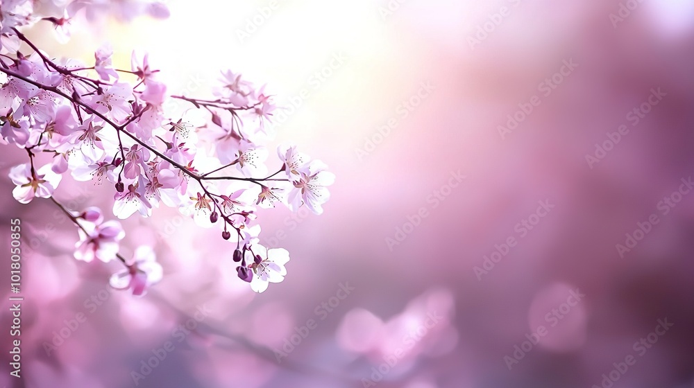 A sharp image of a tree branch with nearby blossoms in focus, while the backdrop is softly out of focus A sharp image of a tree branch with nearby blossoms in focus, while the backdrop is softly out of focus