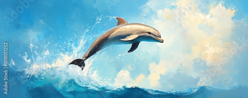 Dolphin Jumping Out of the Water photo