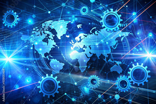 Digital backdround ideal for technological operations