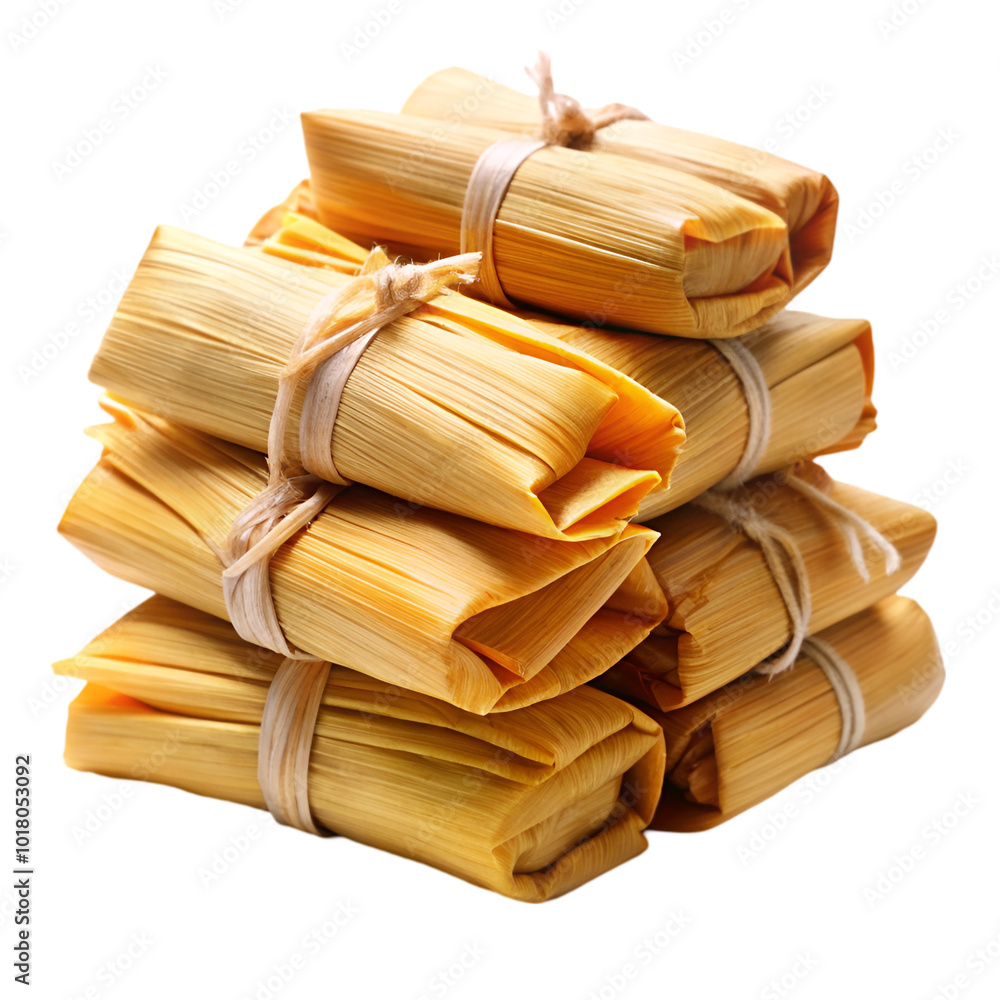 Obraz premium Stack of tamales isolated on transparent background