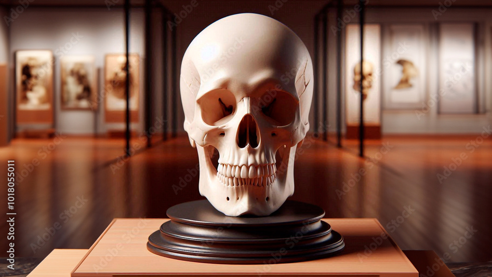 Realistic display of a human skull Realistic display of a human skull