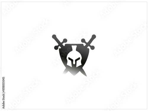 Warrior logo design , vector , illustration ,icon and isolate template .  photo