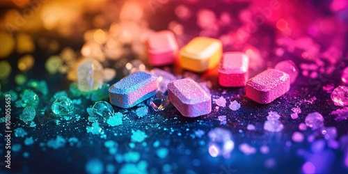 MDMA and ecstacy - molly recreational drug concept photo