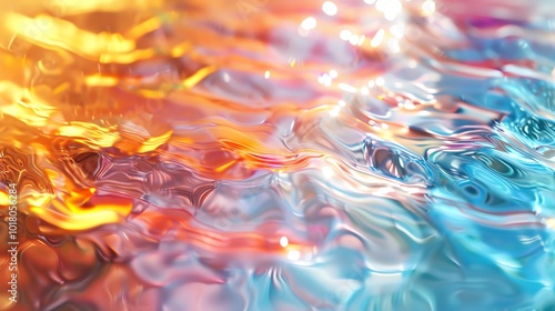An abstract image of blue and orange liquid.