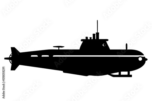 Submarine Silhouette vector illustration