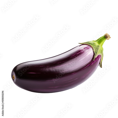 Fresh Eggplant isolated on transparent background photo