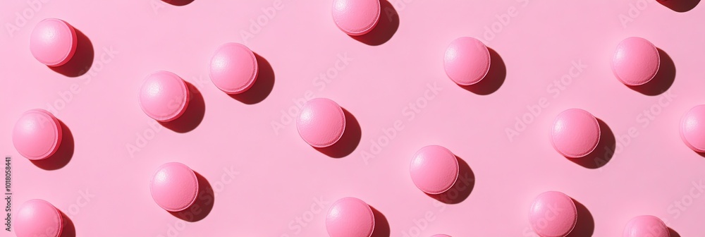 medicinal pills on pink background medicinal pills on pink background