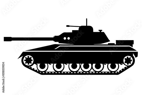 Tank Silhouette vector illustration