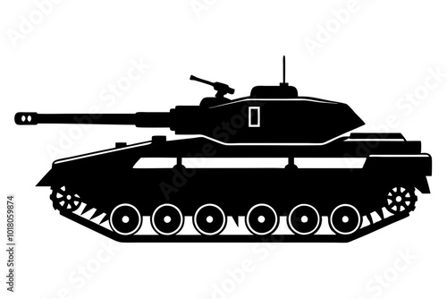 Tank Silhouette vector illustration photo