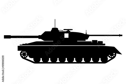 Tank Silhouette vector illustration