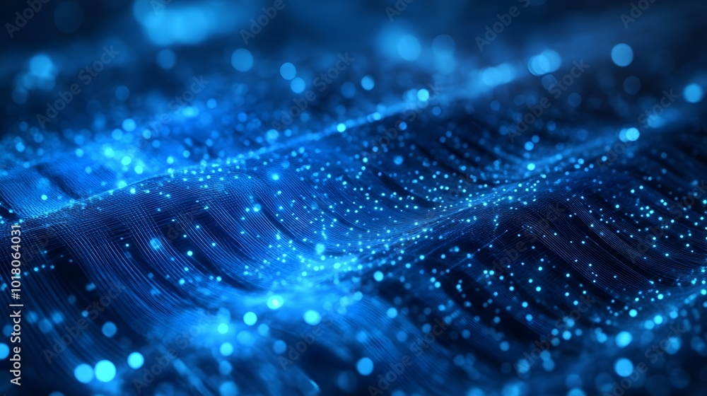 Abstract blue background data technology glowing lines Abstract blue background data technology glowing lines