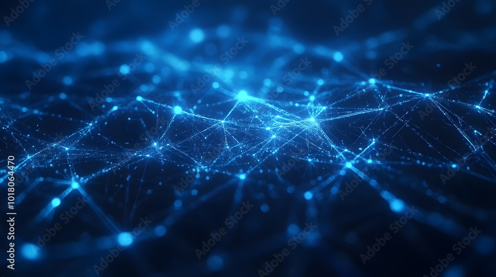 Abstract blue background data technology glowing lines Abstract blue background data technology glowing lines
